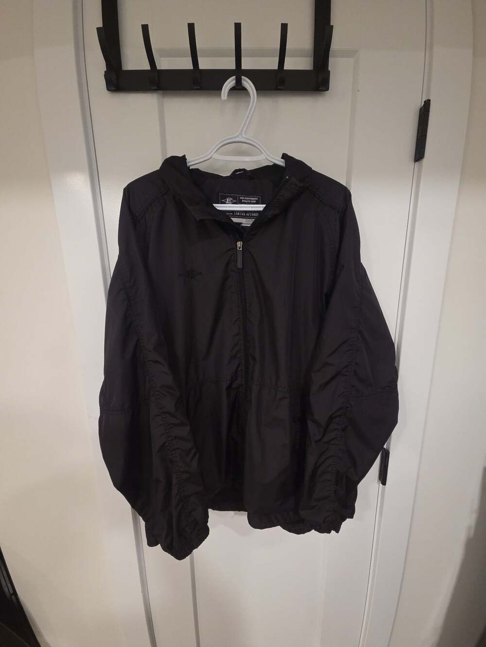 Easton Apparel Full Zip Jacket Size L Black Windbreaker